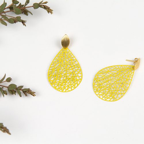"Leaves" aus edlem Metall in Sonnengelb