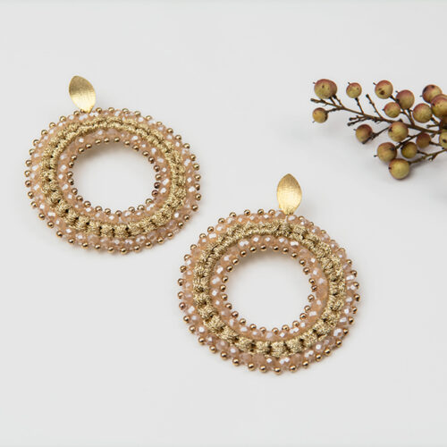"Golden Circle" aus Perlen in Beige