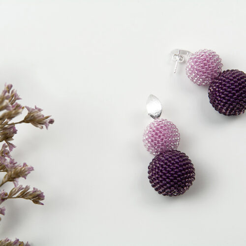 "Beeren Komposition" aus Glasperlen in Rosa